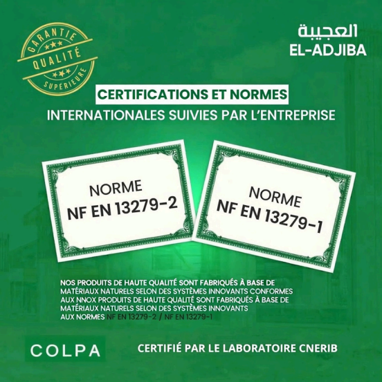 Plâtre certifié NF